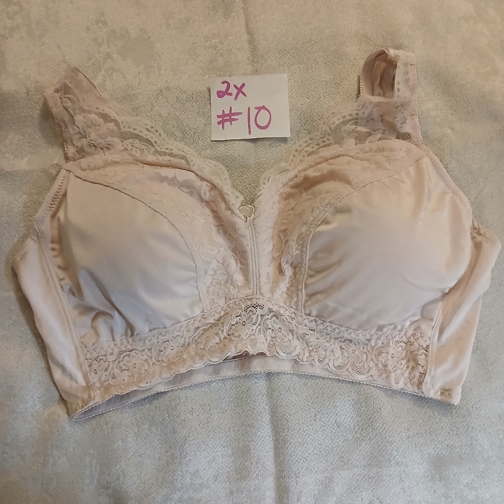 NWOT Rhonda Shear Beige Lace Bra